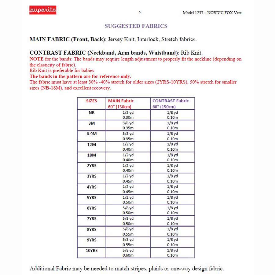 Nordic Fox Vest Pattern