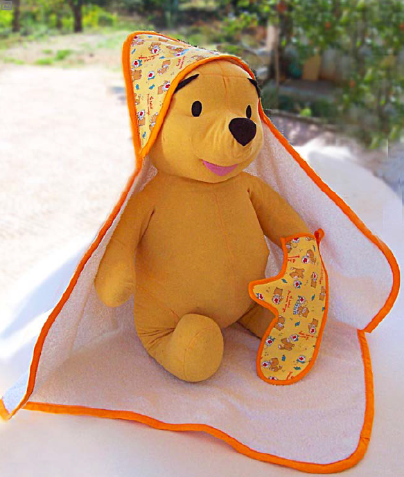 Hooded Towel and Mitten Pattern