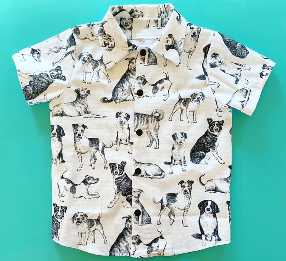 Patrón de camisa con cuello de hormigas en la camisa