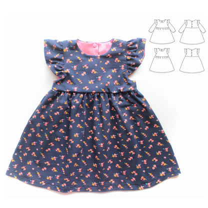 Fairytale Flutter Sleeve Dress Pattern