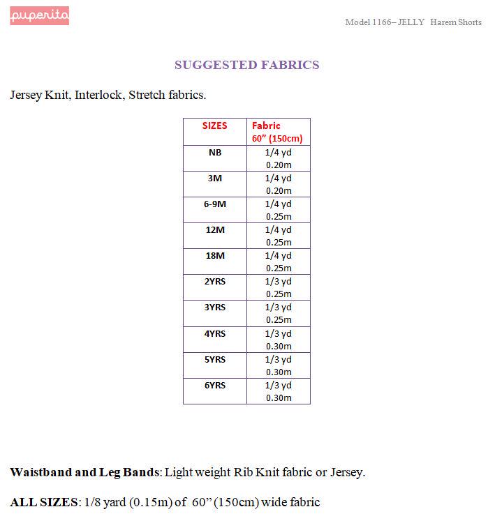 Jelly Harem Shorts Pattern