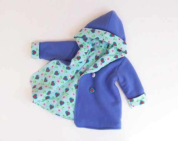 Hearts Hooded Reversible Jacket Pattern
