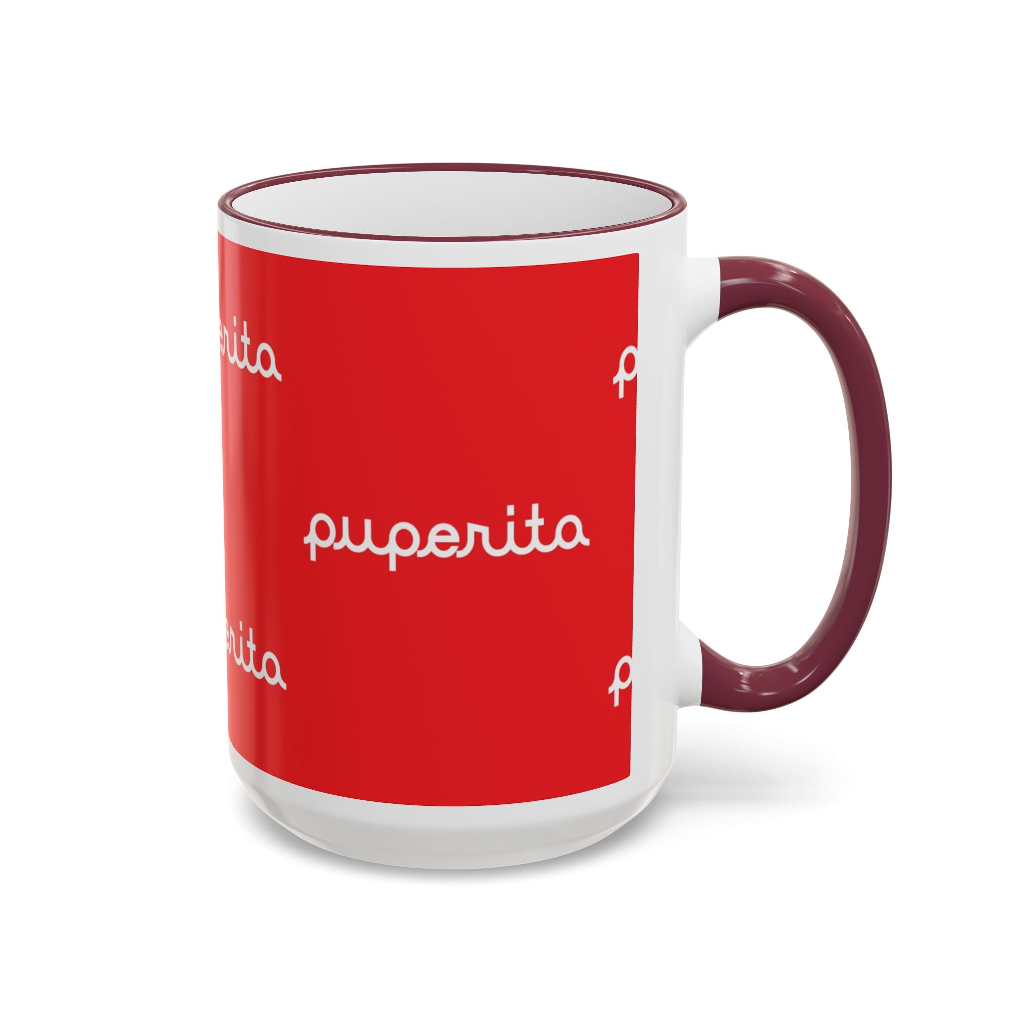 Puperita Accent Rim & Handle Mug (11oz, 15oz)