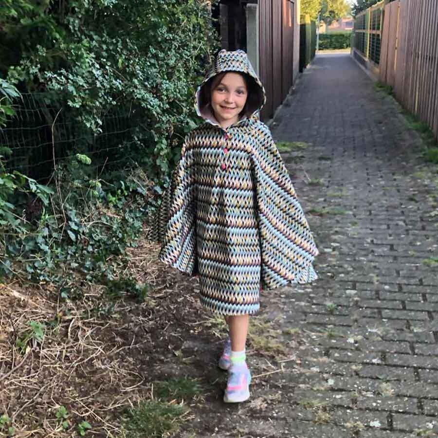 Raindrops Raincoat Cape Pattern