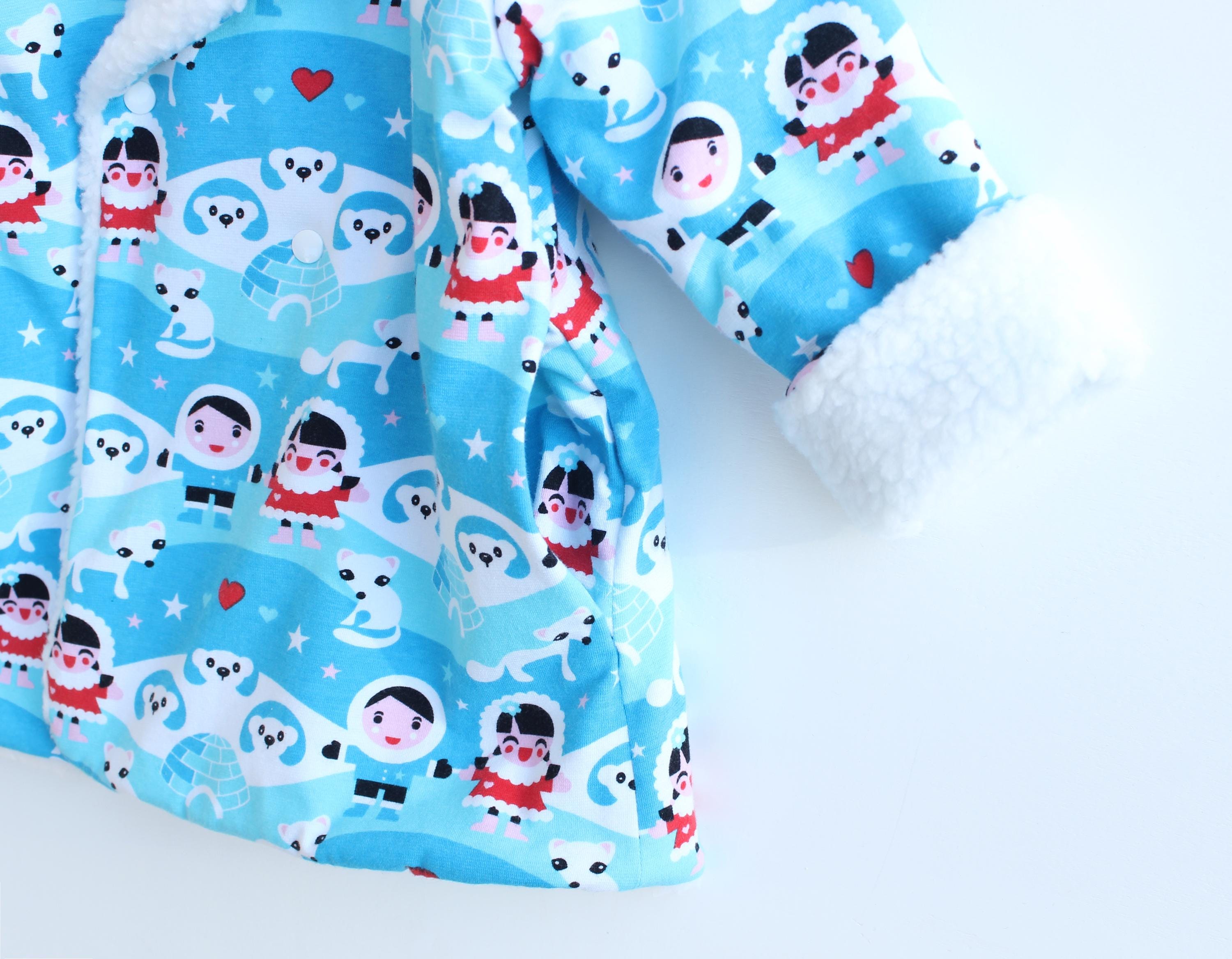Hearts Hooded Reversible Jacket Pattern