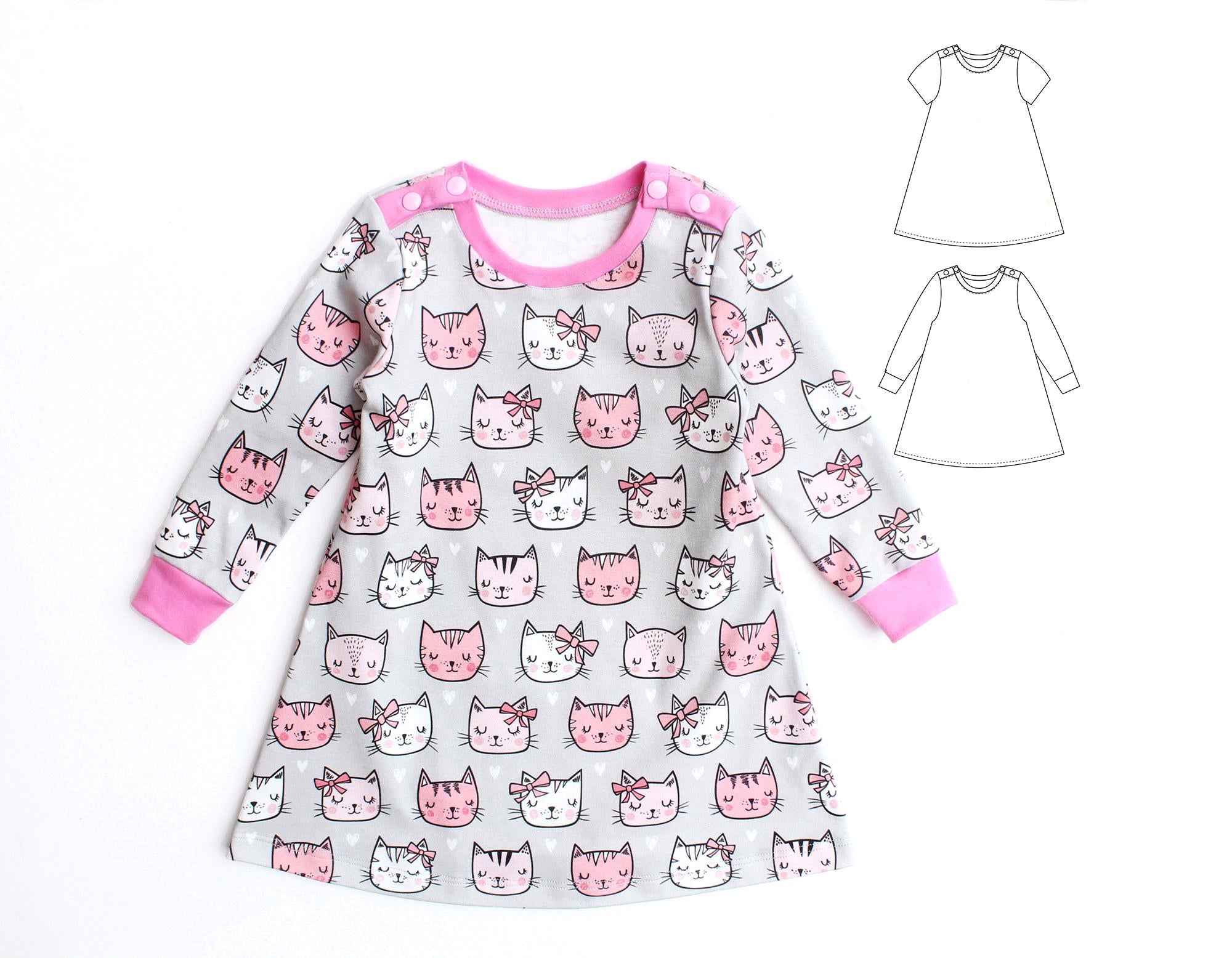 Baby Cats Dress Pattern