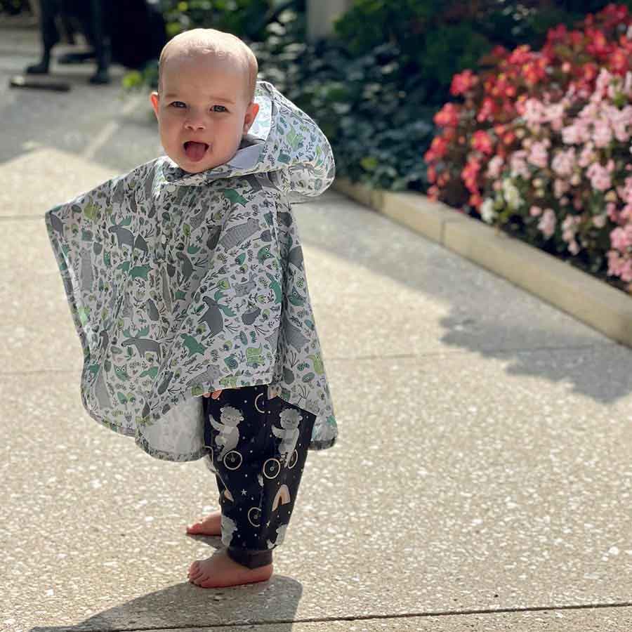 Raindrops Raincoat Cape Pattern