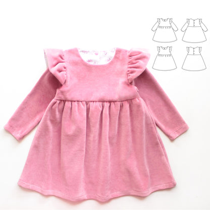 Fairytale Flutter Sleeve Dress Pattern