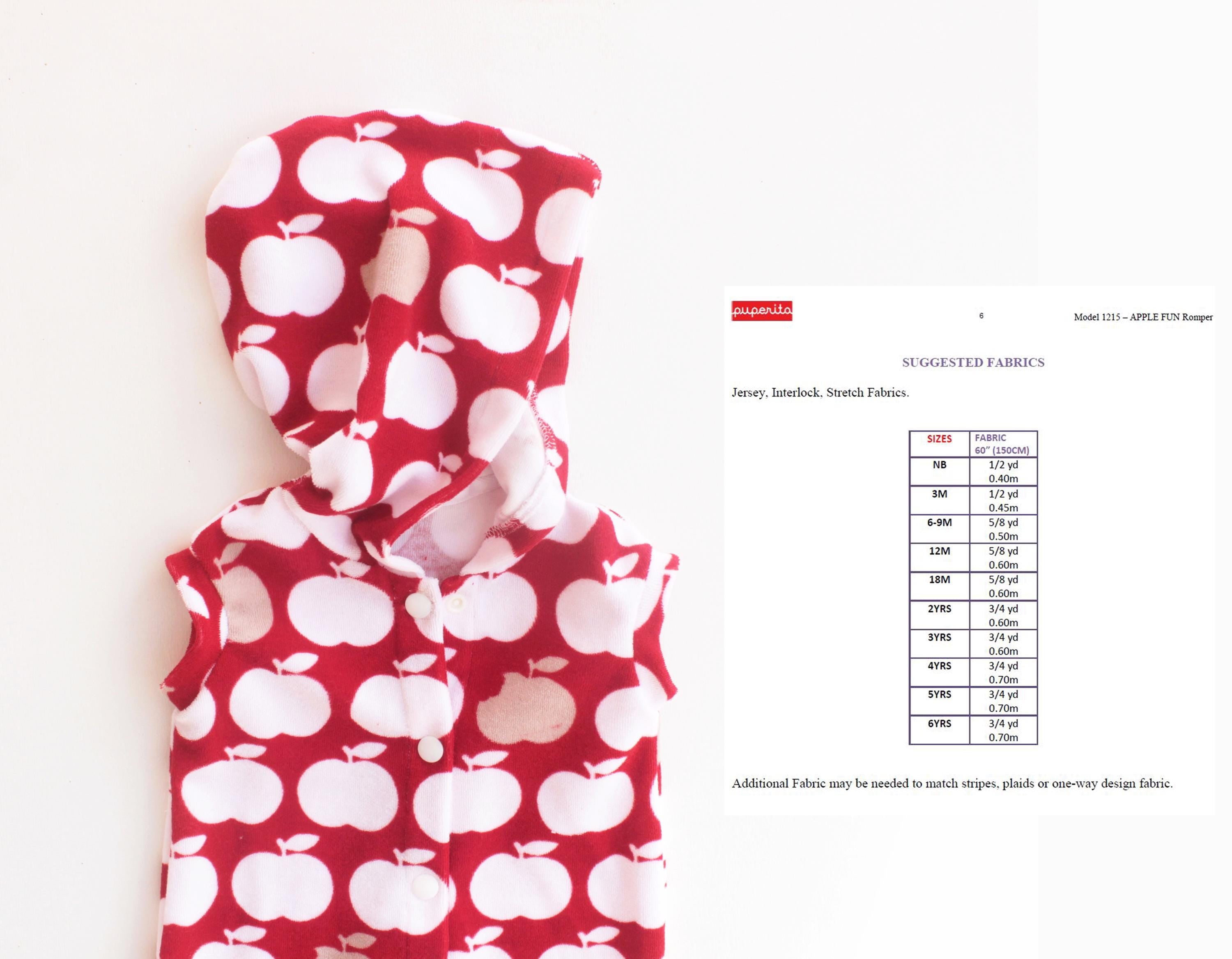 Apple Fun Romper Pattern