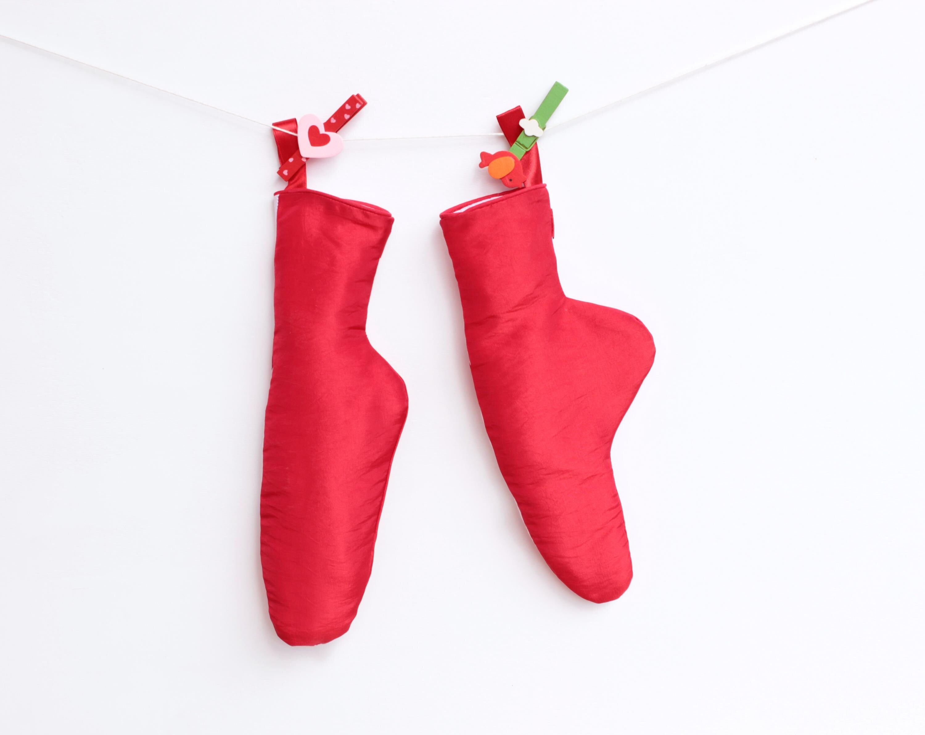 Red Shoes Christmas Stockings Pattern