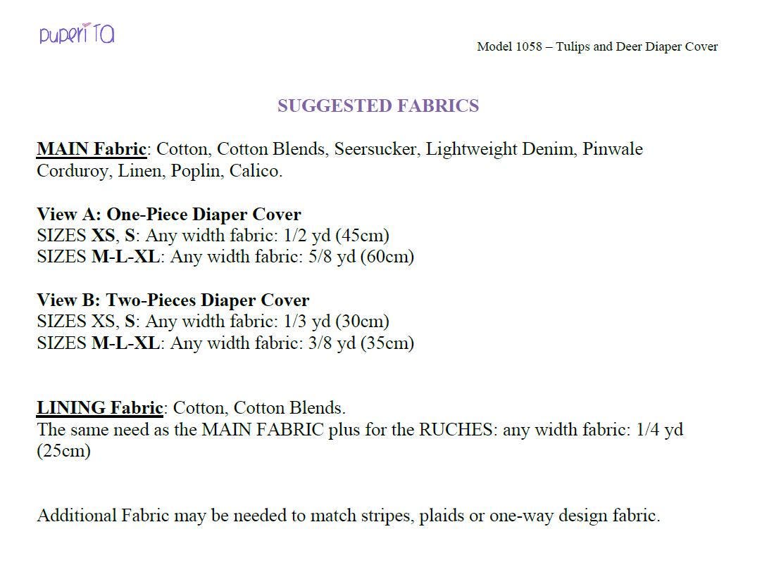 Tulips Diaper Cover Pattern
