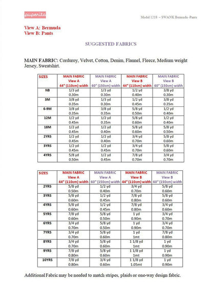 Swank Pants & Shorts Pattern