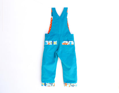 Bright Planes Overalls Pattern