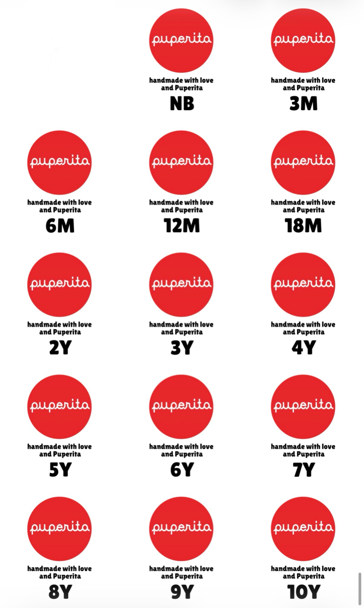 Puperita Size Tag Cut Files
