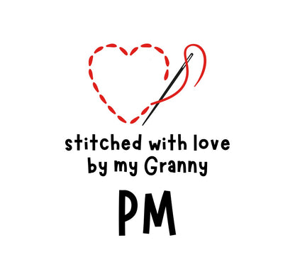 Stitched With Love By My Granny Size Label Cut Files