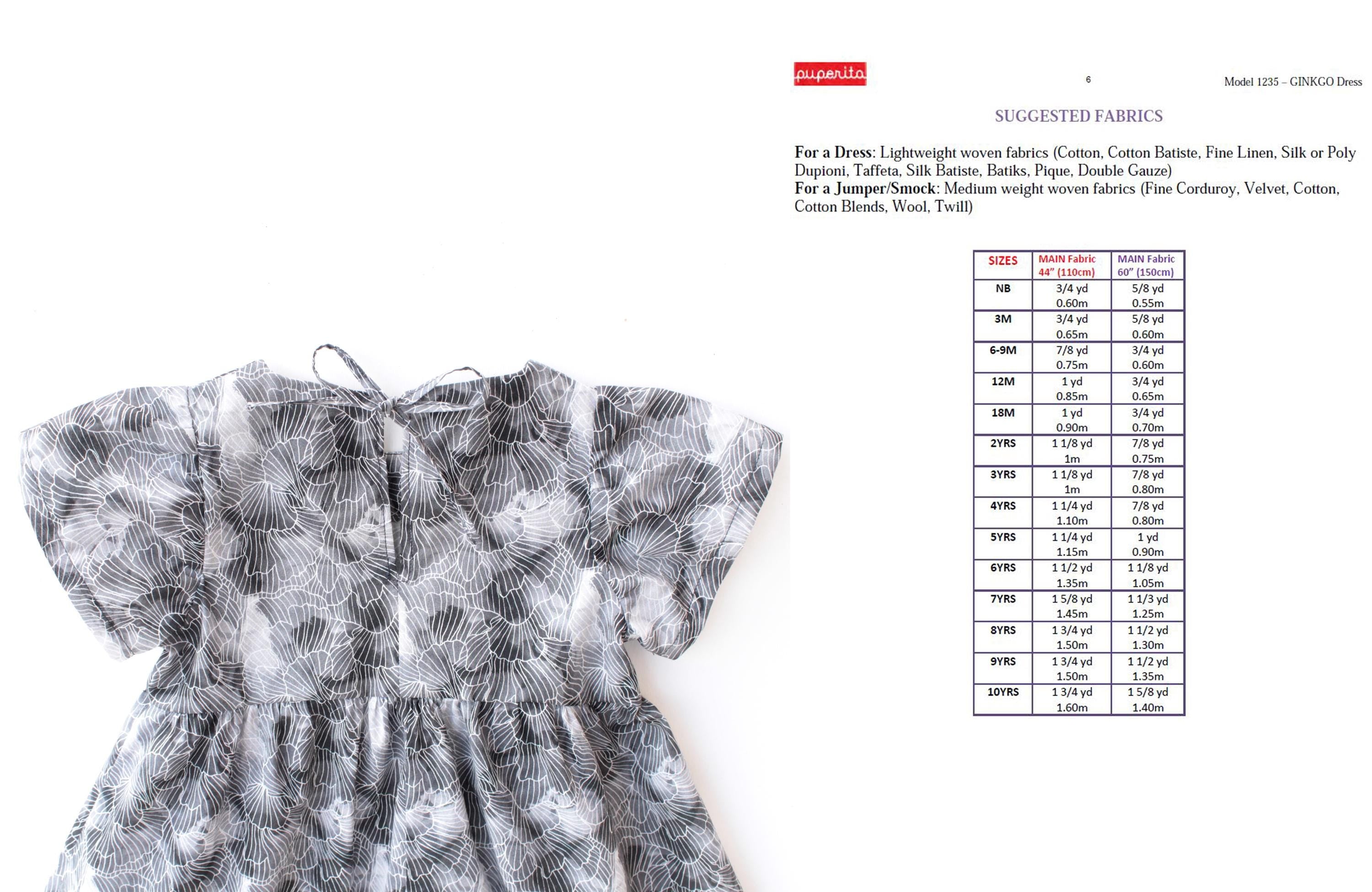 Ginkgo Dress Pattern