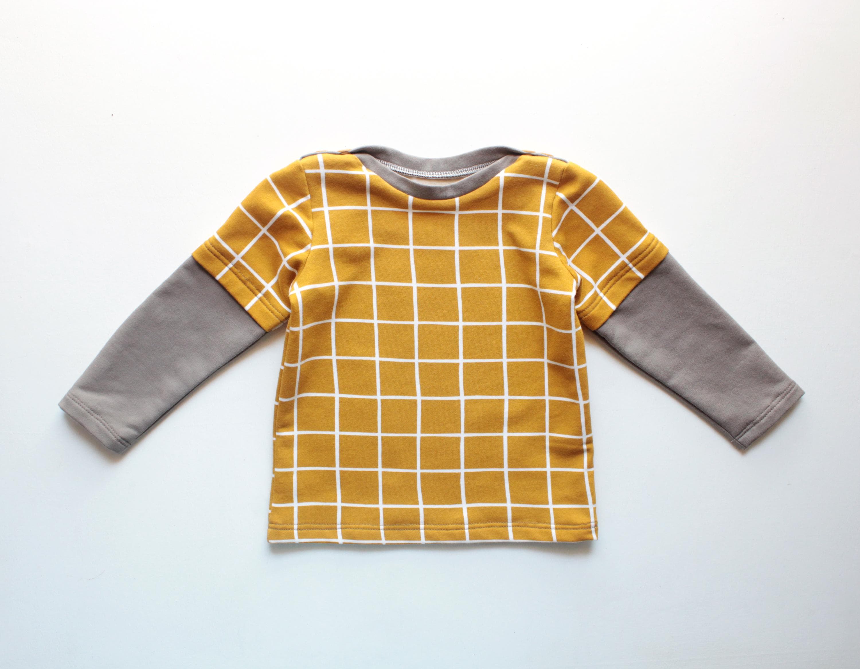 Wave Double Sleeve T-Shirt Pattern