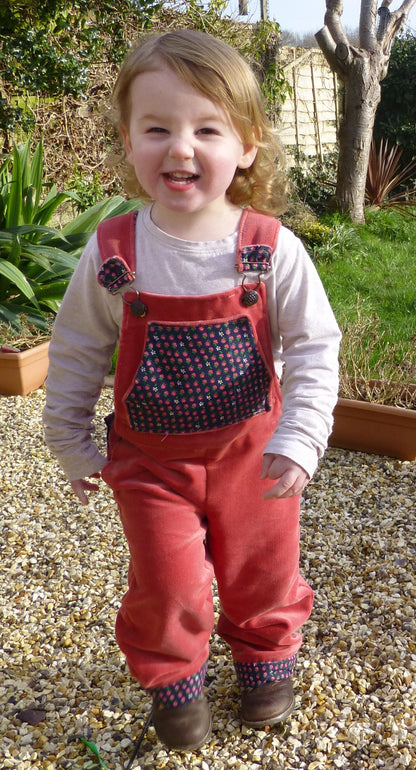 Bright Planes Overalls Pattern