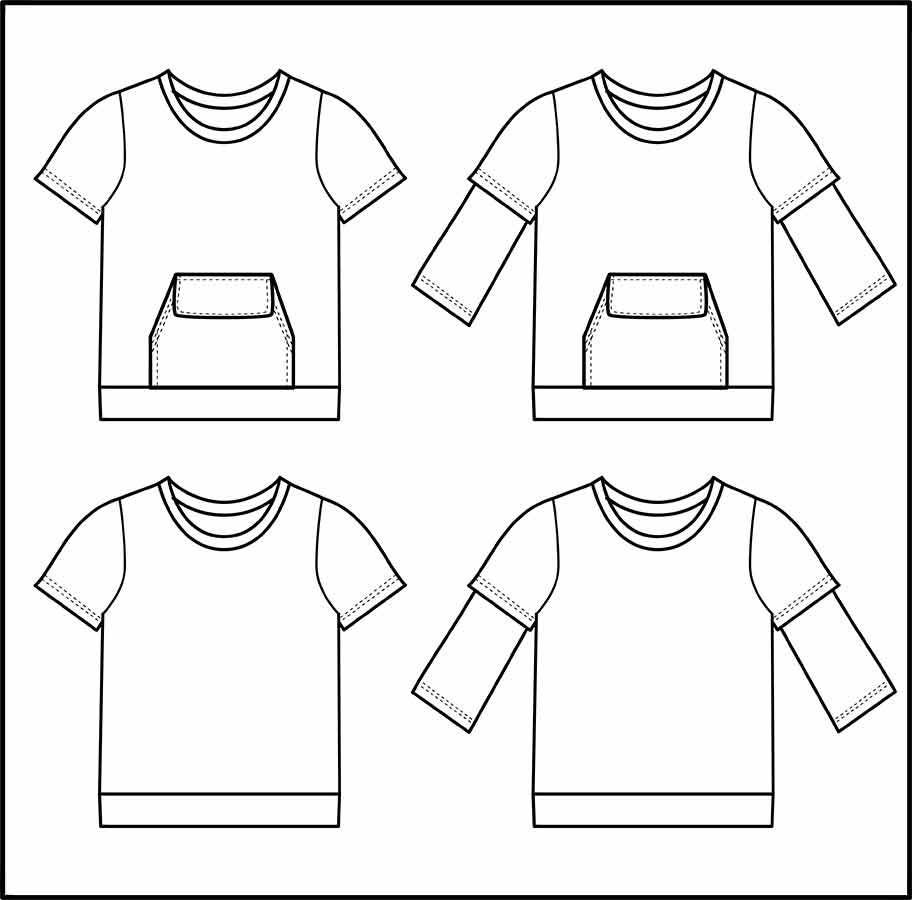 Whoosh T-Shirt & Sweatshirt Pattern