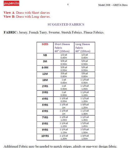 Greta Dress Pattern