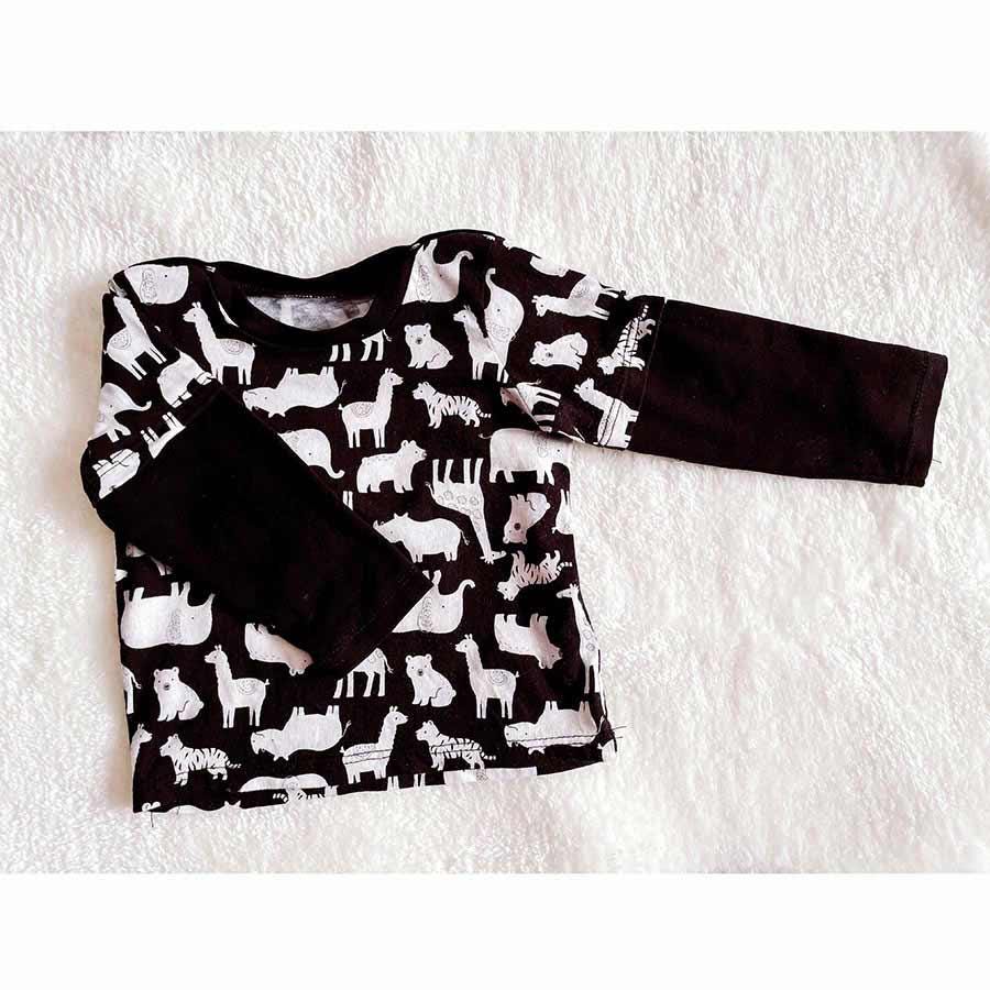 Wave Double Sleeve T-Shirt Pattern