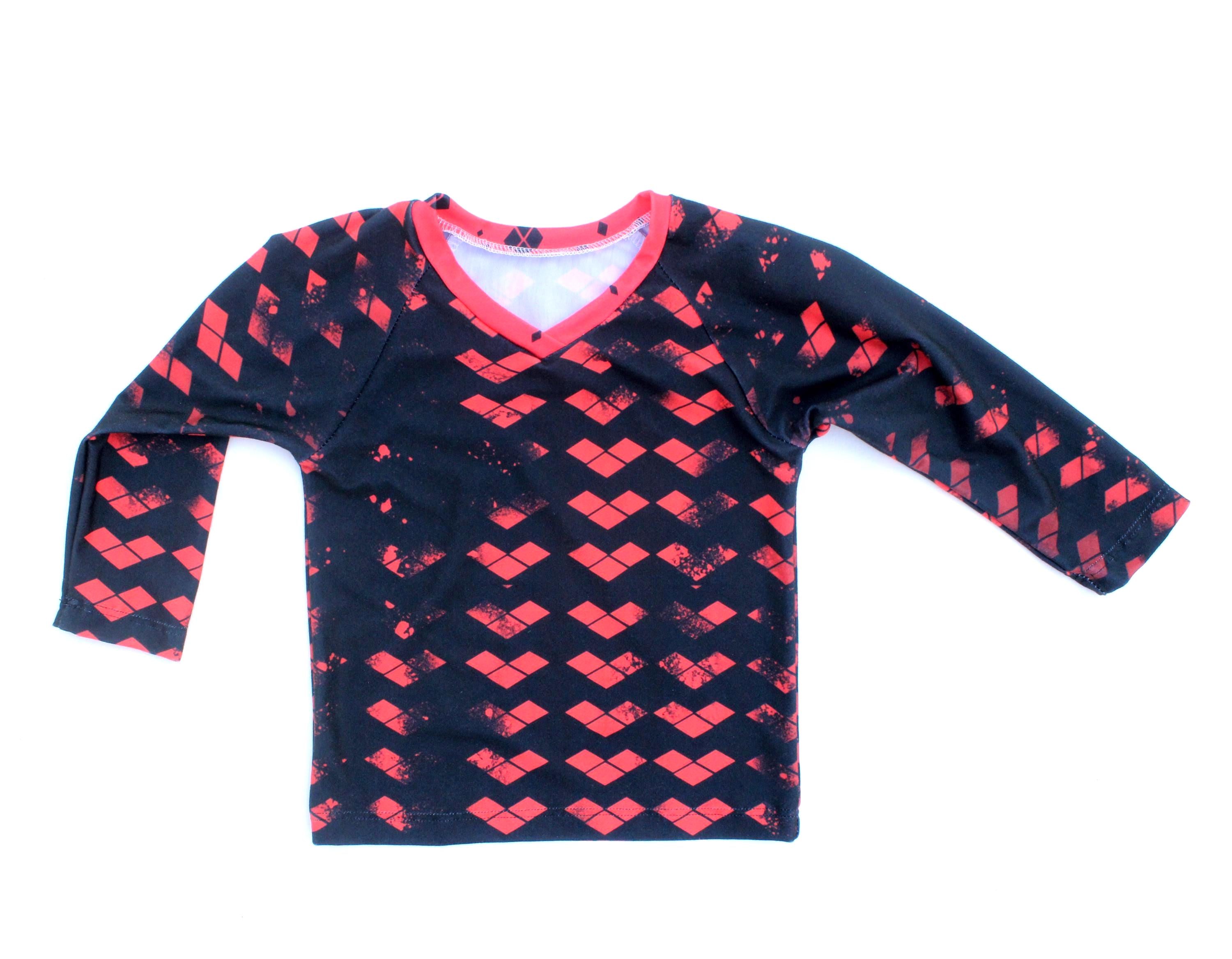 Grunge Raglan T-Shirt Pattern
