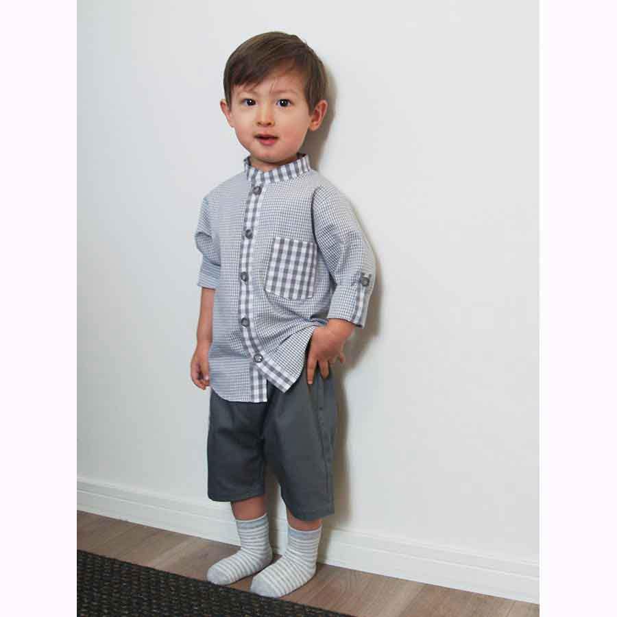 Piggy Mandarin Collar Shirt Pattern