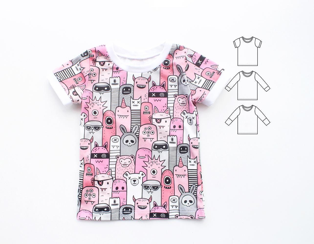 Monster Snug Fit T-Shirt Pattern