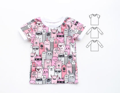 Monster Snug Fit T-Shirt Pattern